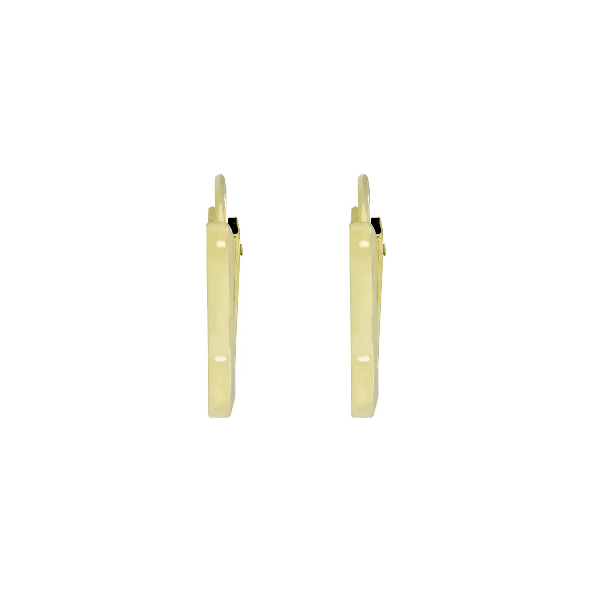 Candongas en oro amarillo de 18 Kilates, Plana, 1 mm. de ancho