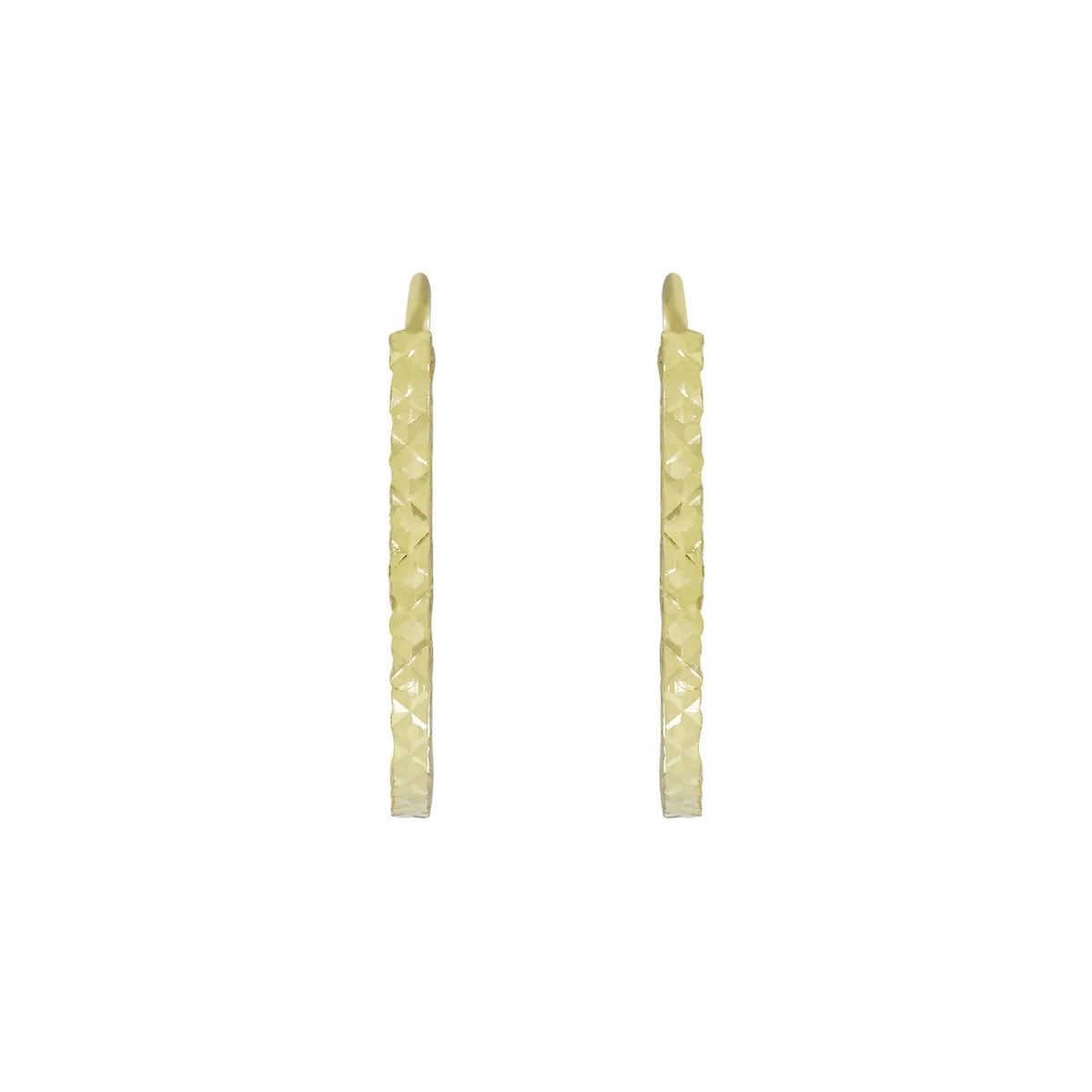 Candongas en oro amarillo de 18 Kilates con visos, Plana, 1 mm. de ancho