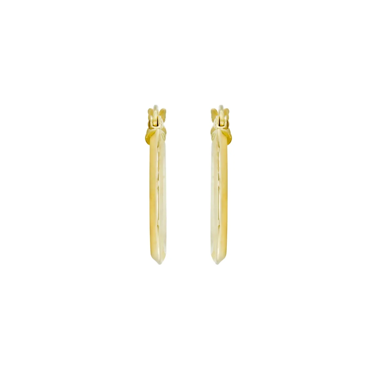 Candongas en oro amarillo de 18 Kilates, Angulo, 1.50 mm. de ancho