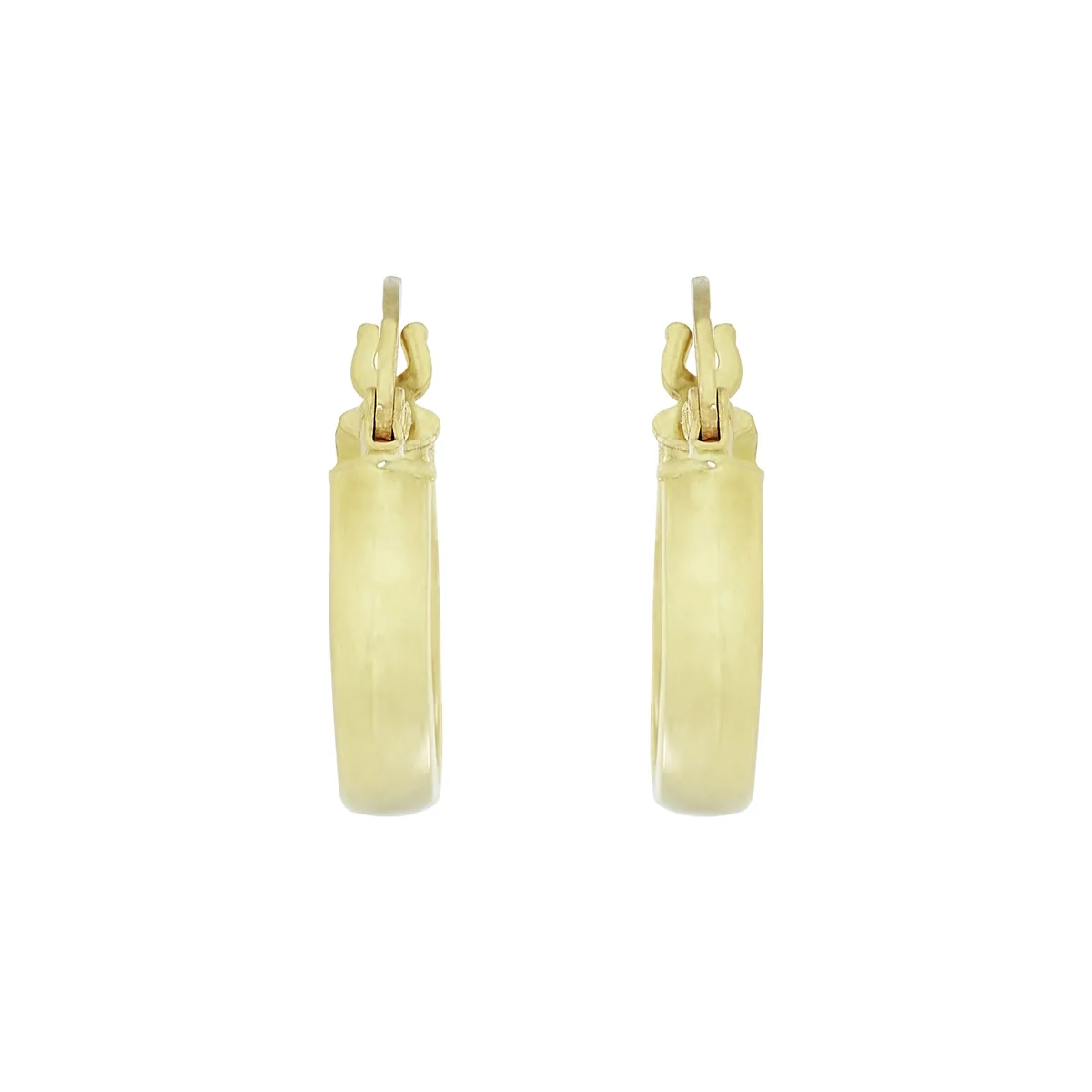 Candongas en oro amarillo de 18 Kilates, 1/2 caña, 2.50 mm. de ancho