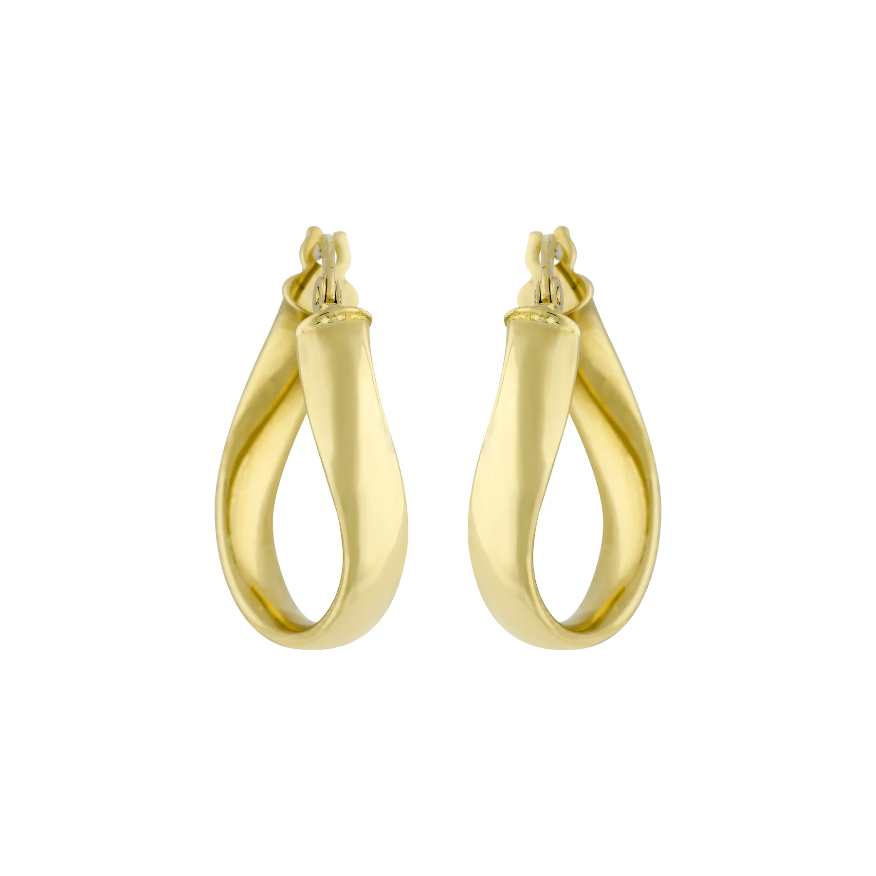 Candongas óvalo, oro tono amarillo 18k, liso