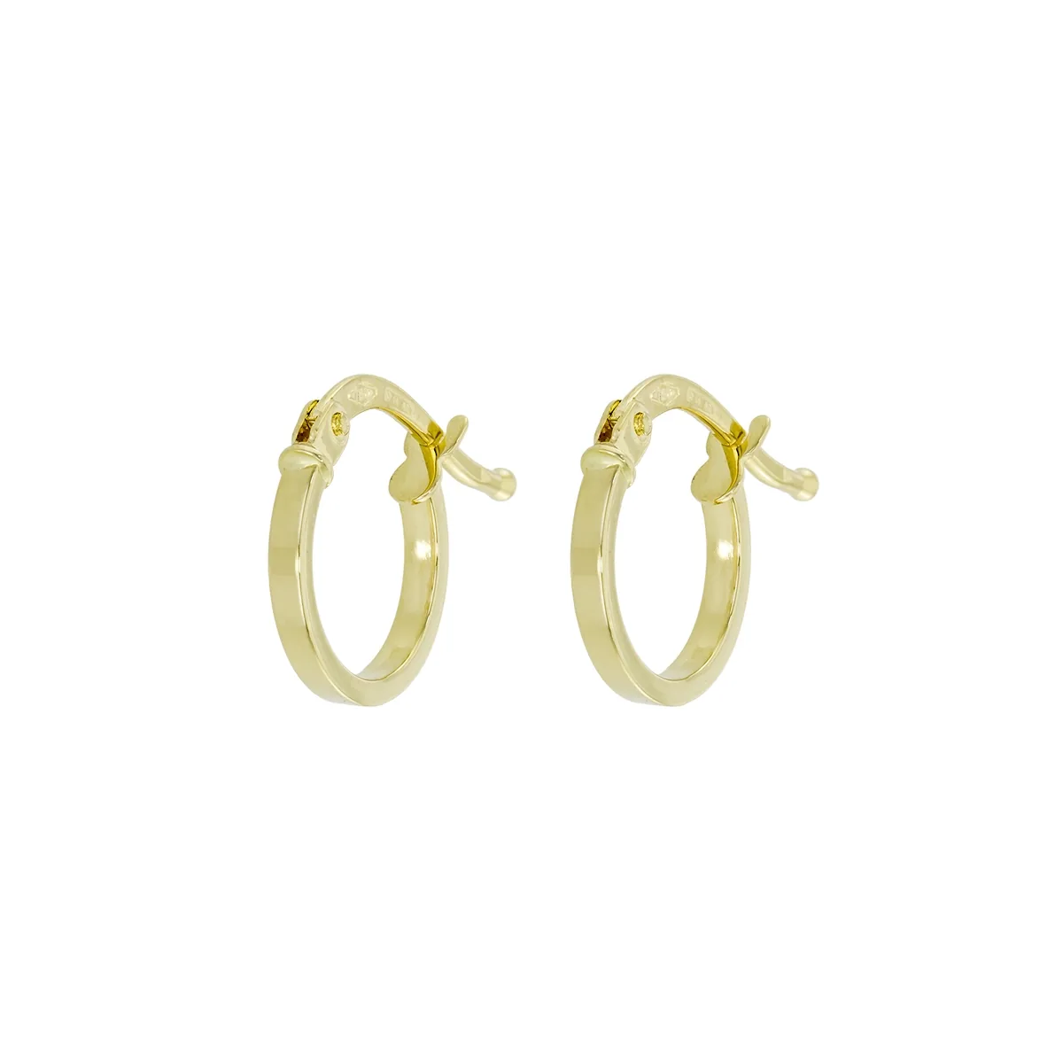 Candongas oro tono amarillo 18k, liso