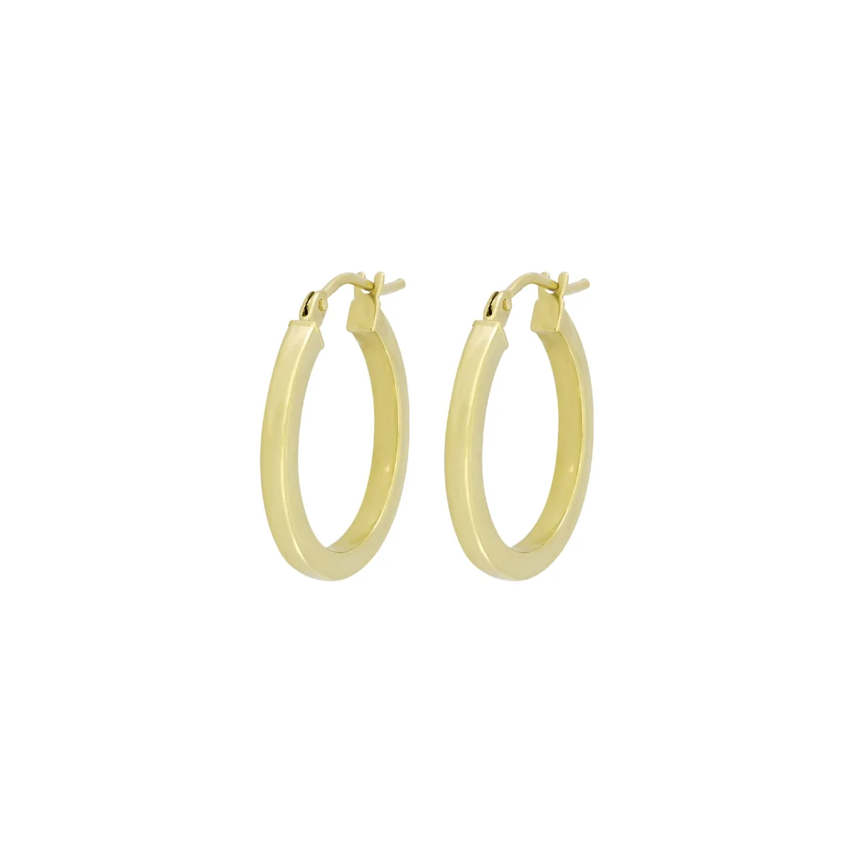 Candongas en oro amarillo de 18 Kilates, Plana, 2 mm. de ancho