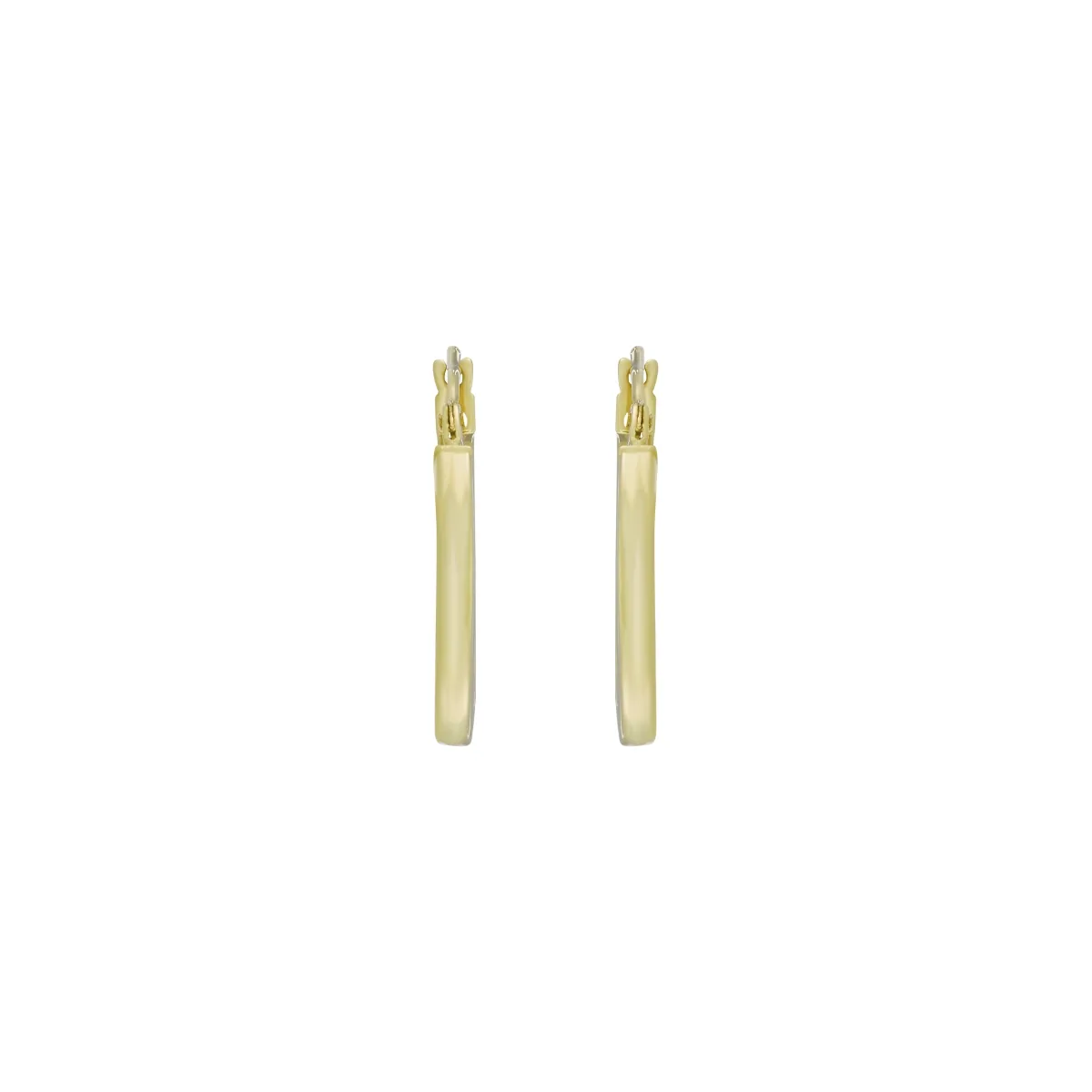 Candongas en oro amarillo de 18 Kilates, Plana, 2 mm. de ancho