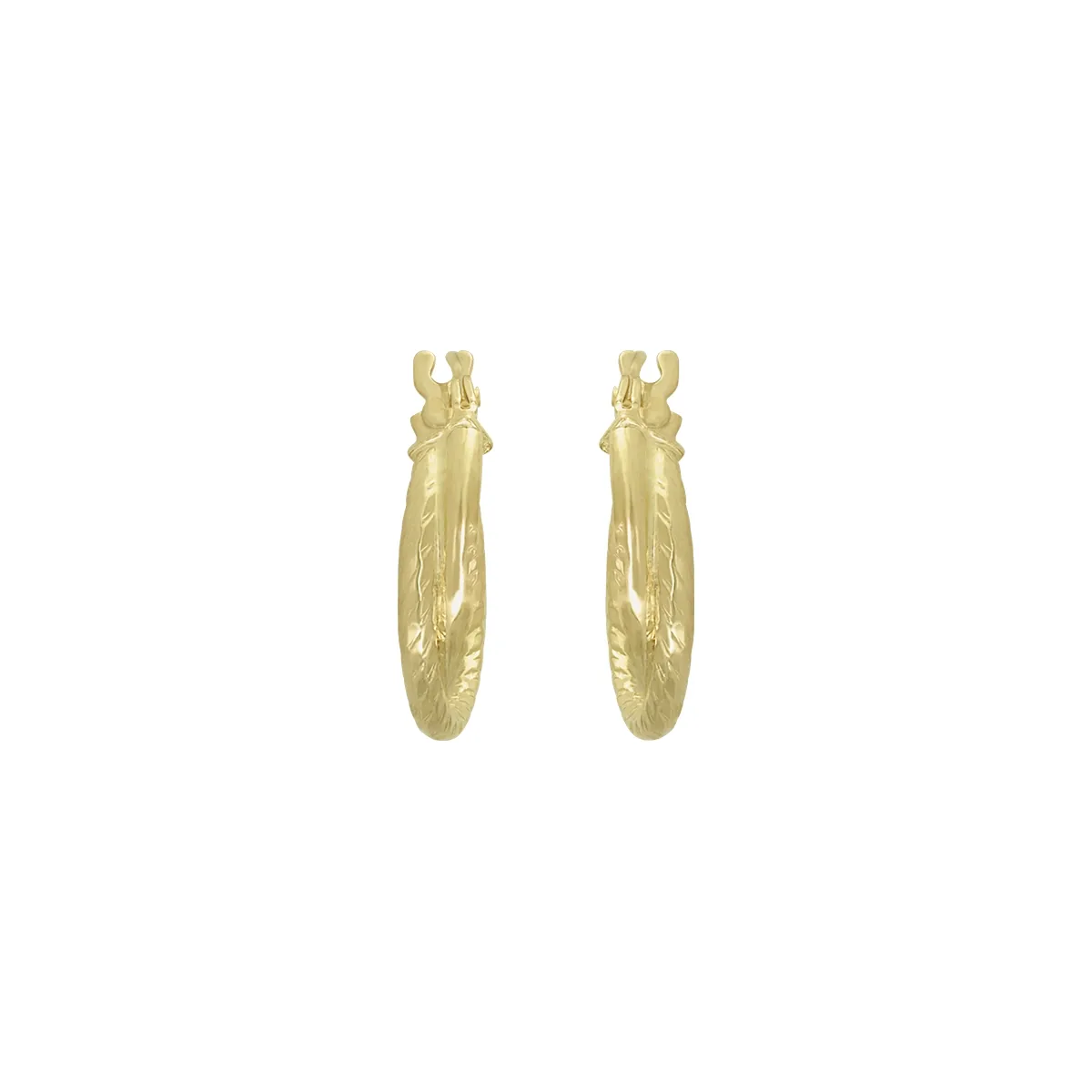 Candongas en oro amarillo de 18 Kilates con visos, Tubo, 3 mm. de ancho
