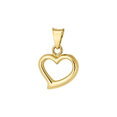 Dije de corazón en oro amarillo de 18 Kilates