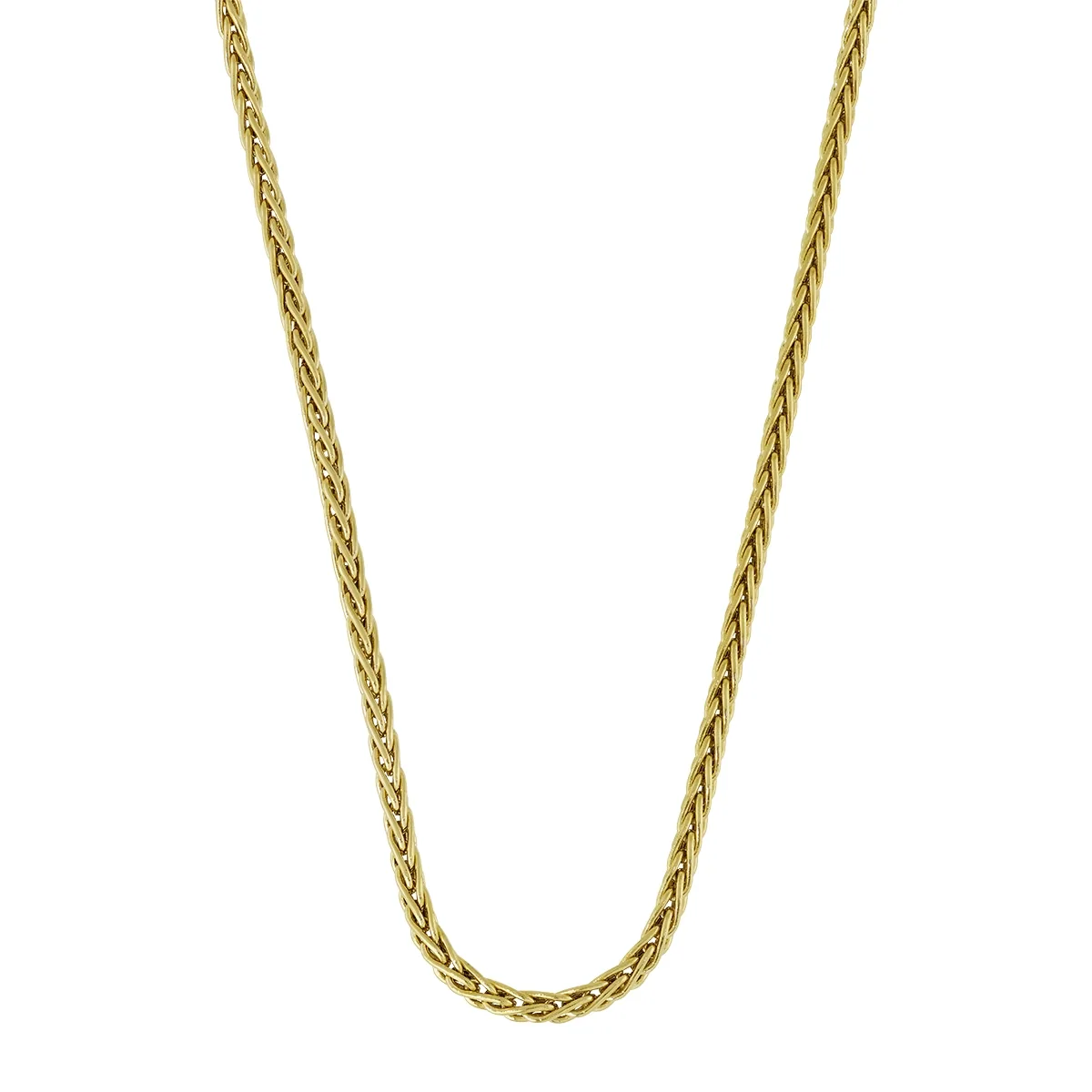 Cadena en oro amarillo de 18 Kilates, Espiga, 45 cm. de largo, 2.50 mm. de ancho