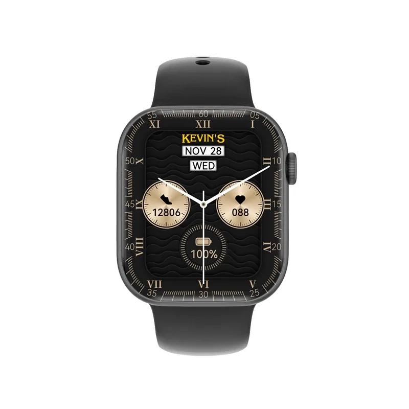 Reloj Kevins digital, Unisex, tablero rectangular color negro, estilo sin numeros, pulso cuero color negro