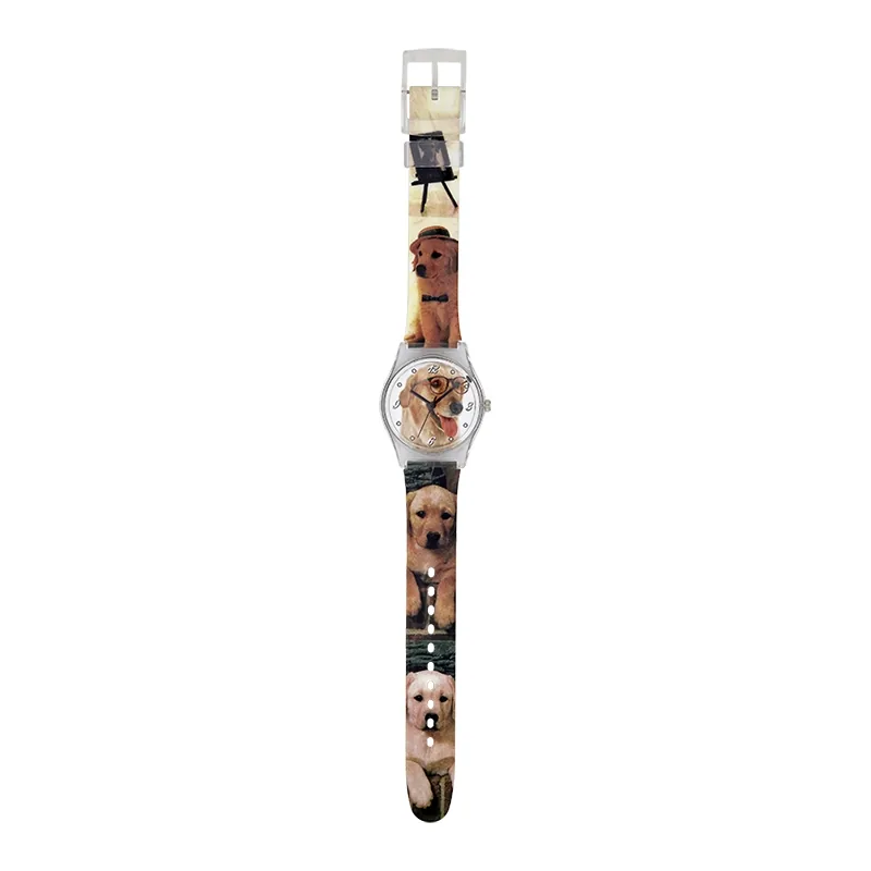 Reloj Reloj university analogo, para Mujer niña, tablero redondo colores verde y azul, estilo arabigos, pulso plastico color blanco