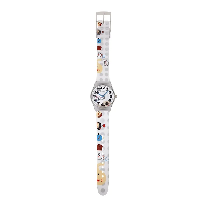 Reloj Reloj university analogo, para Mujer niña, tablero redondo color blanco, estilo arabigos, pulso plastico color blanco
