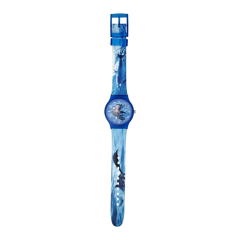 Reloj Reloj university analogo, para Mujer niña, tablero redondo color azul, estilo arabigos, pulso plastico color azul