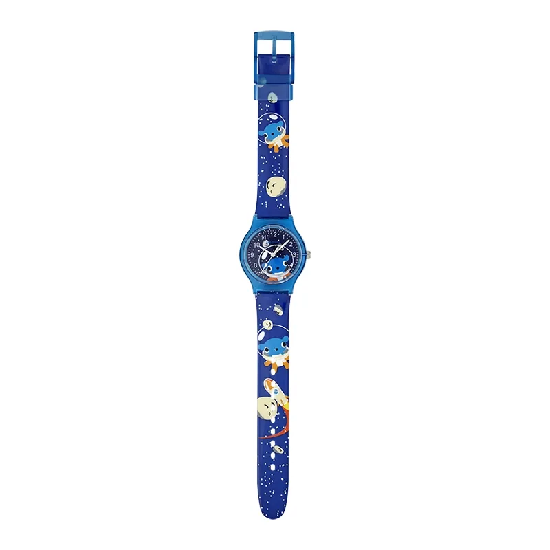 Reloj Reloj university analogo, para Mujer niña, tablero redondo color azul, estilo arabigos, pulso plastico color azul