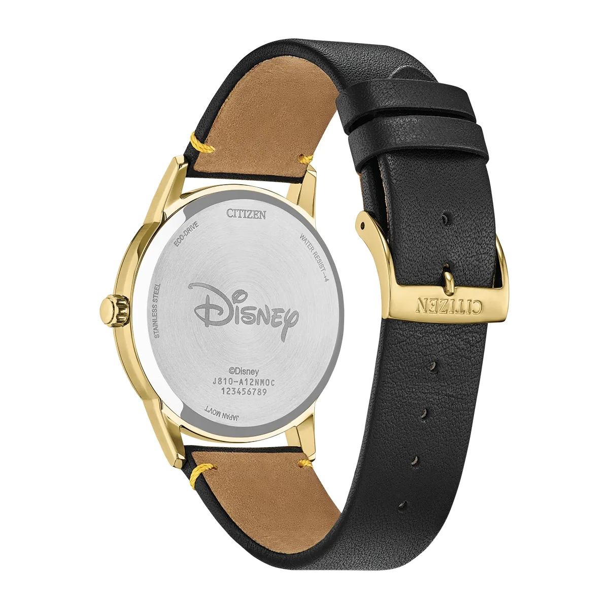 Reloj Citizen análogo, para Hombre, tablero redondo color negro, estilo puntos + arábigo, pulso cuero color negro, calendario