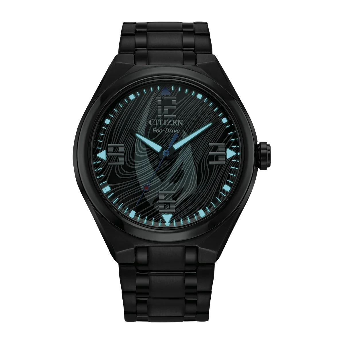 Reloj Citizen análogo, para Hombre, tablero redondo color gris, estilo puntos + arábigo, pulso acero color negro