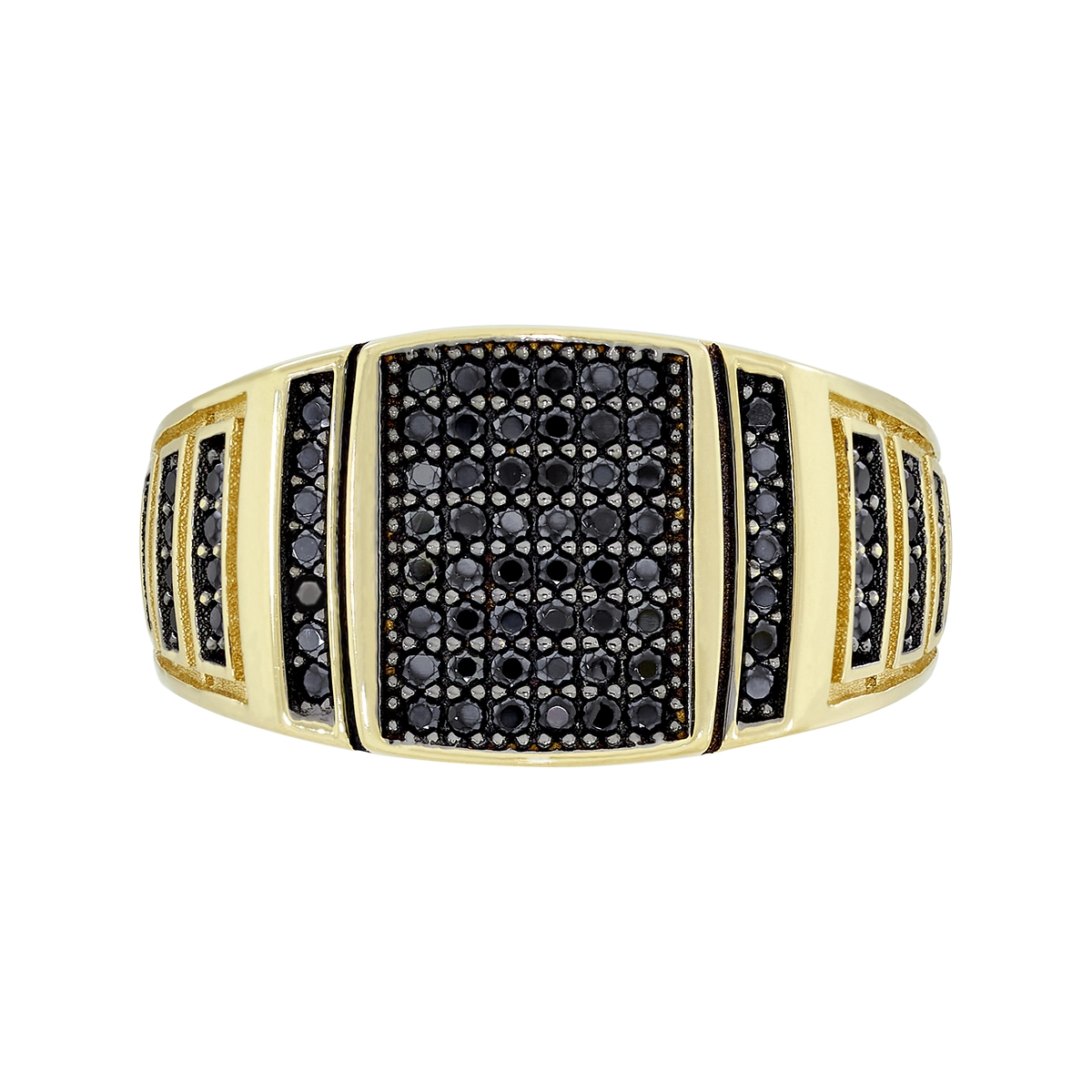 Anillo en oro amarillo de 18 Kilates, con zircones