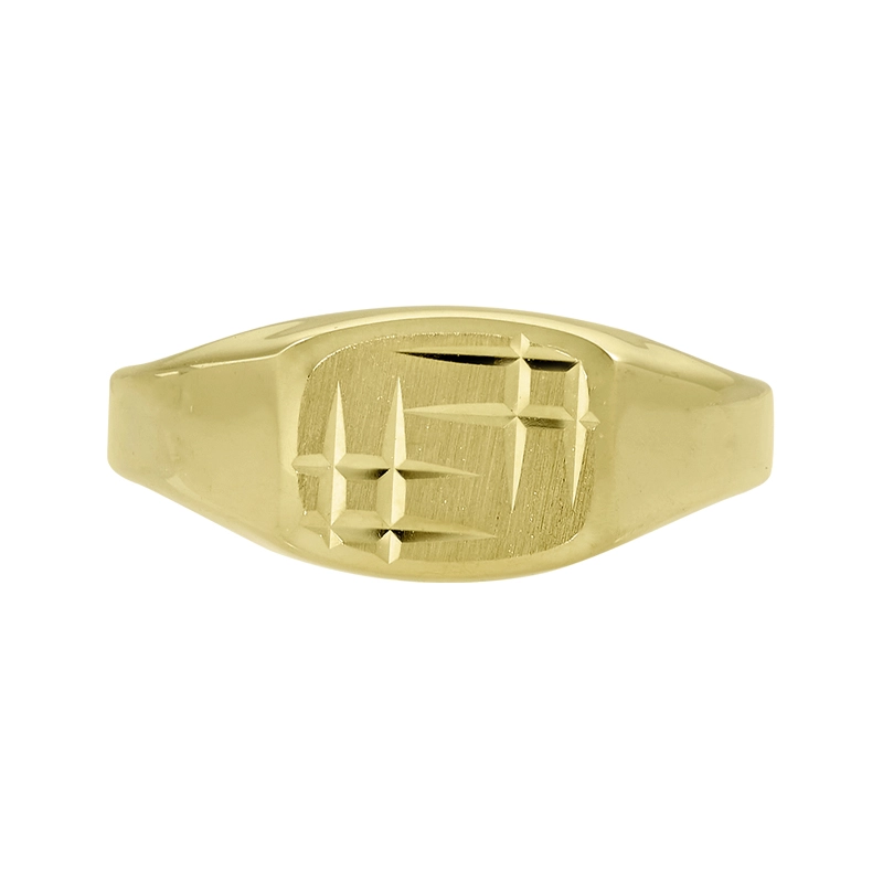 Anillo en oro amarillo de 18 Kilates satinado