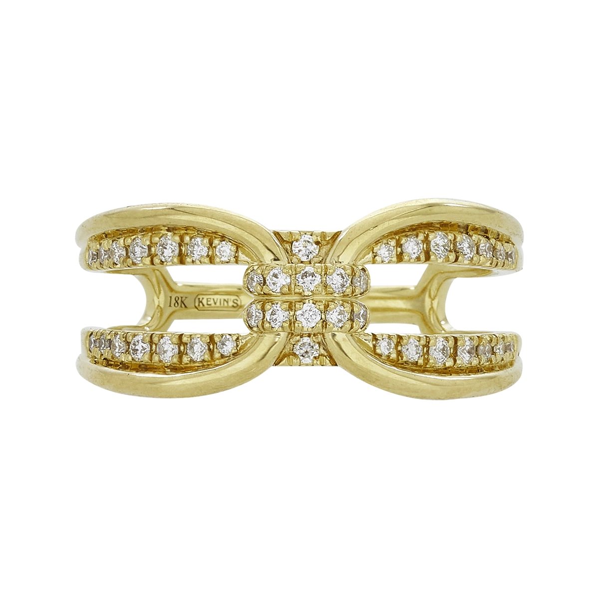 Anillo en oro amarillo de 18 Kilates, con diamantes de 0.20 Ct