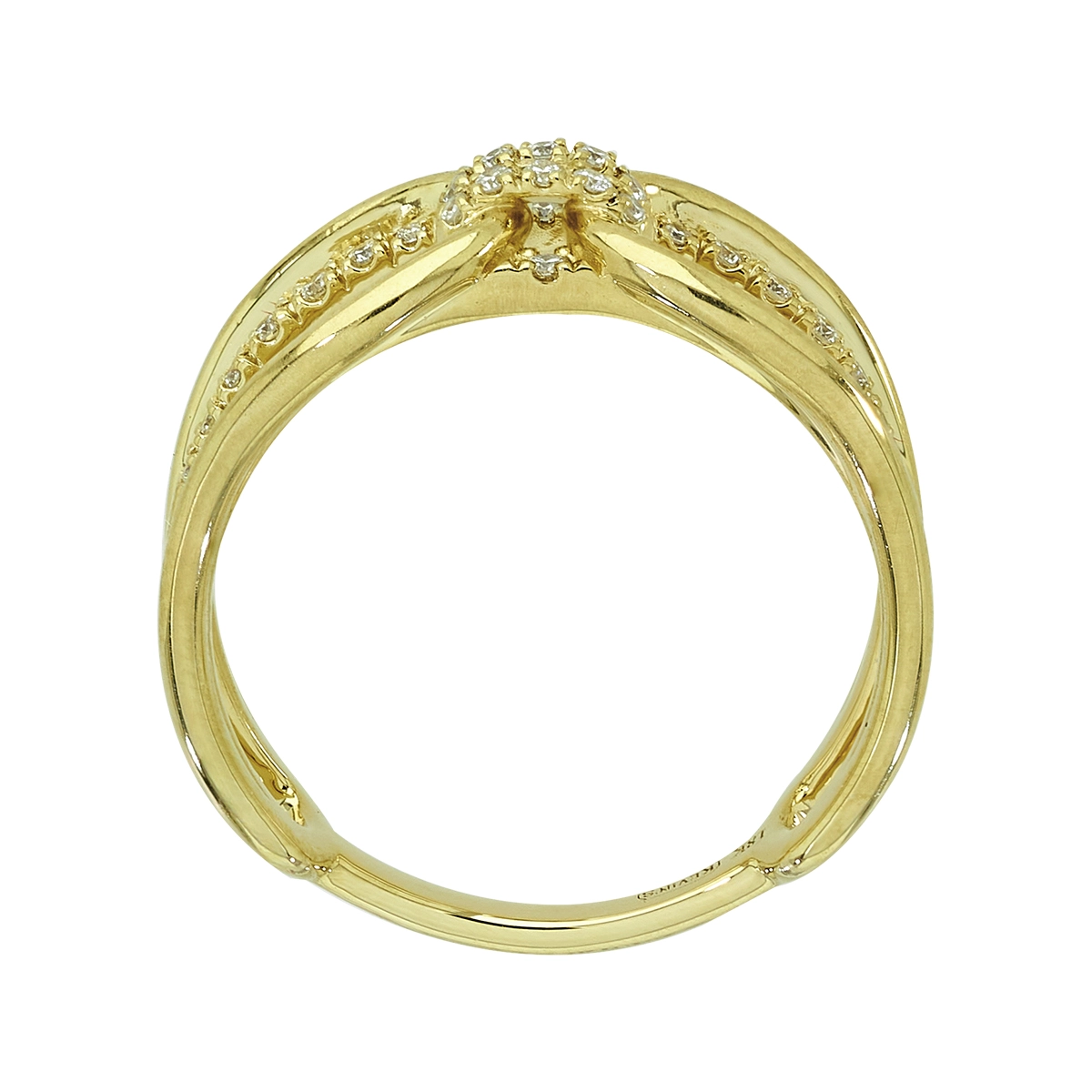 Anillo en oro amarillo de 18 Kilates, con diamantes de 0.20 Ct