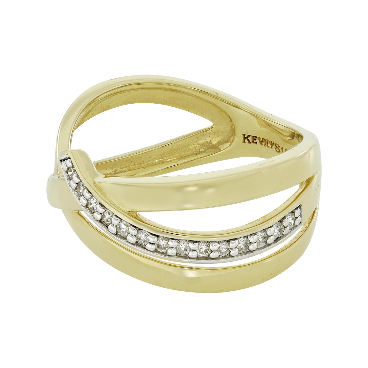 Anillo en oro amarillo de 18 Kilates, con diamantes de 0.12 Ct