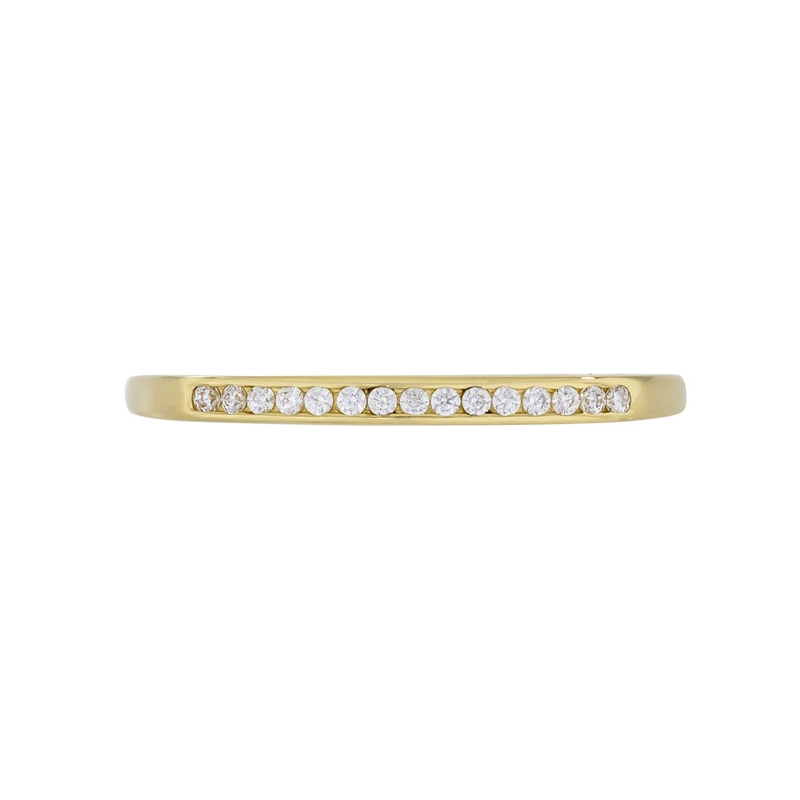 Anillo en oro amarillo de 18 Kilates, con zircones