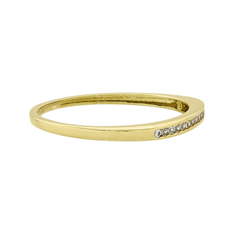 Anillo en oro amarillo de 18 Kilates, con zircones