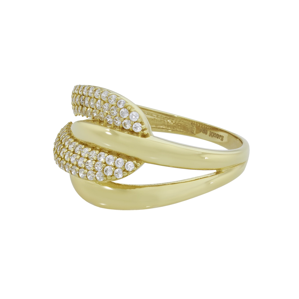 Anillo en oro amarillo de 18 Kilates, con zircones
