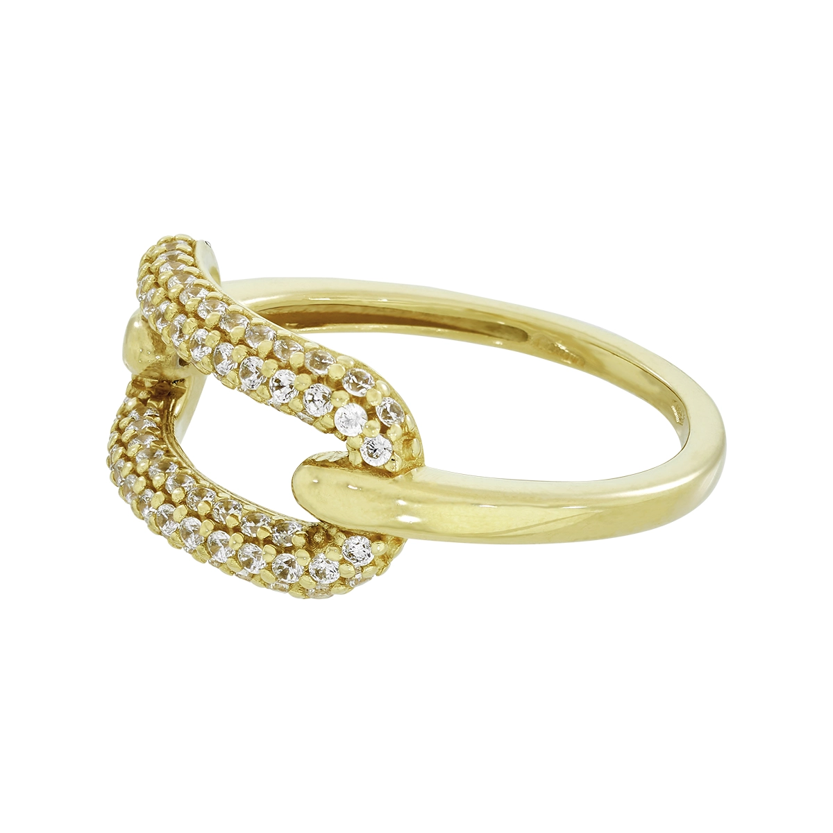 Anillo en oro amarillo de 18 Kilates, con zircones