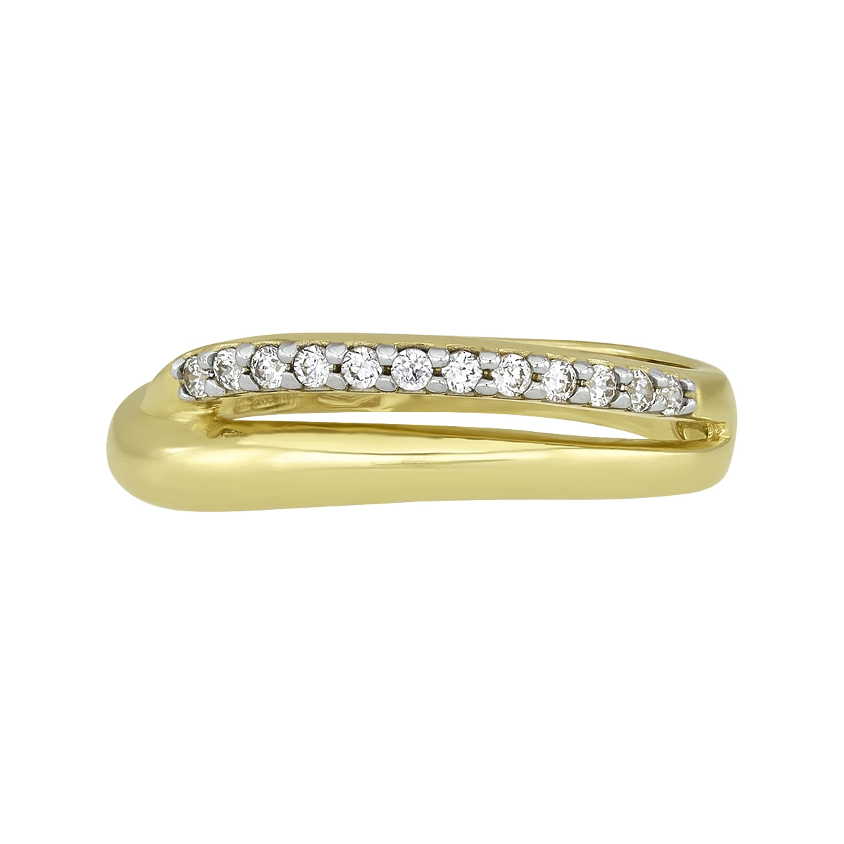 Anillo en oro amarillo de 18 Kilates, con zircones