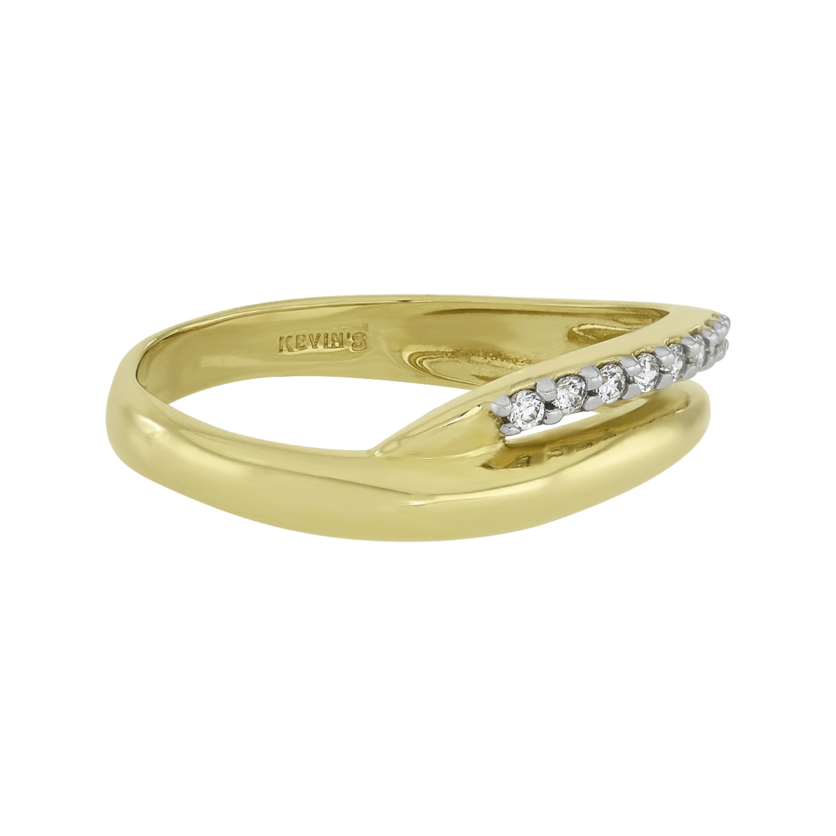 Anillo en oro amarillo de 18 Kilates, con zircones