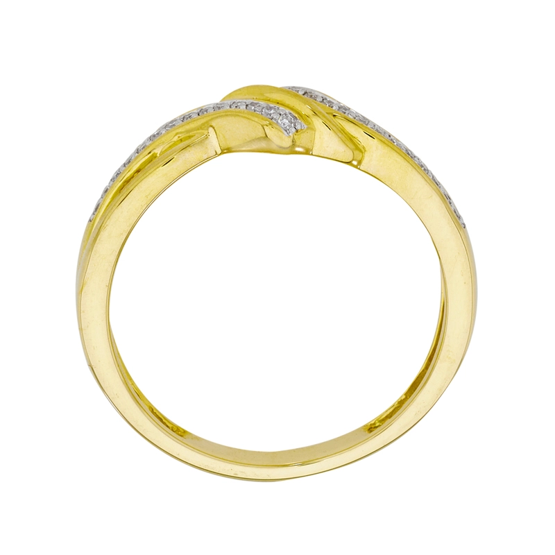 Anillo en oro amarillo de 18 Kilates, con diamantes de 0.08 Ct
