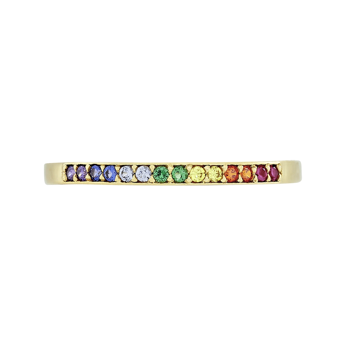 Anillo en oro amarillo de 18 Kilates, con zircones