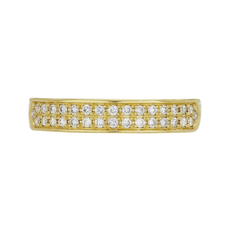 Anillo en oro amarillo de 18 Kilates, con diamantes de 0.20 Ct