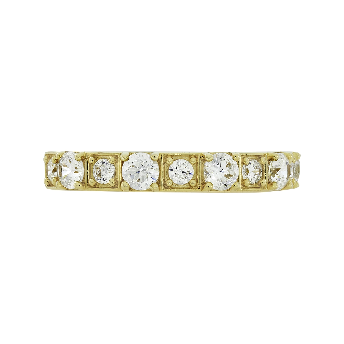 Anillo en oro amarillo de 18 Kilates, con zircones
