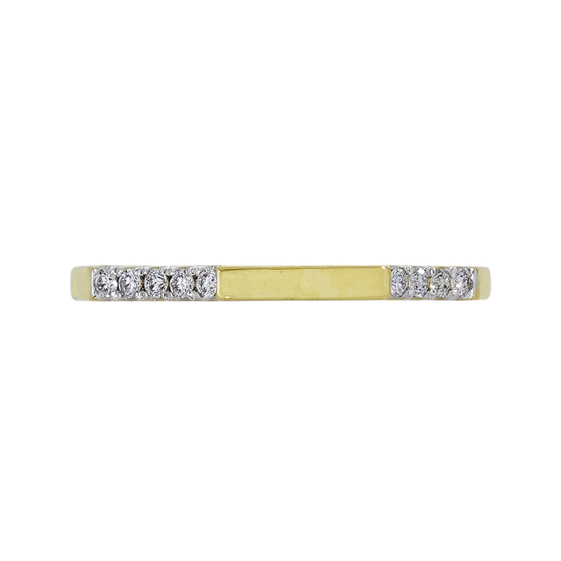 Anillo en oro amarillo de 18 Kilates, con diamantes de 0.13 Ct