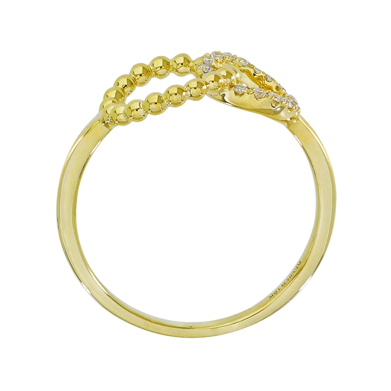Anillo en oro amarillo de 18 Kilates, con diamantes de 0.11 Ct