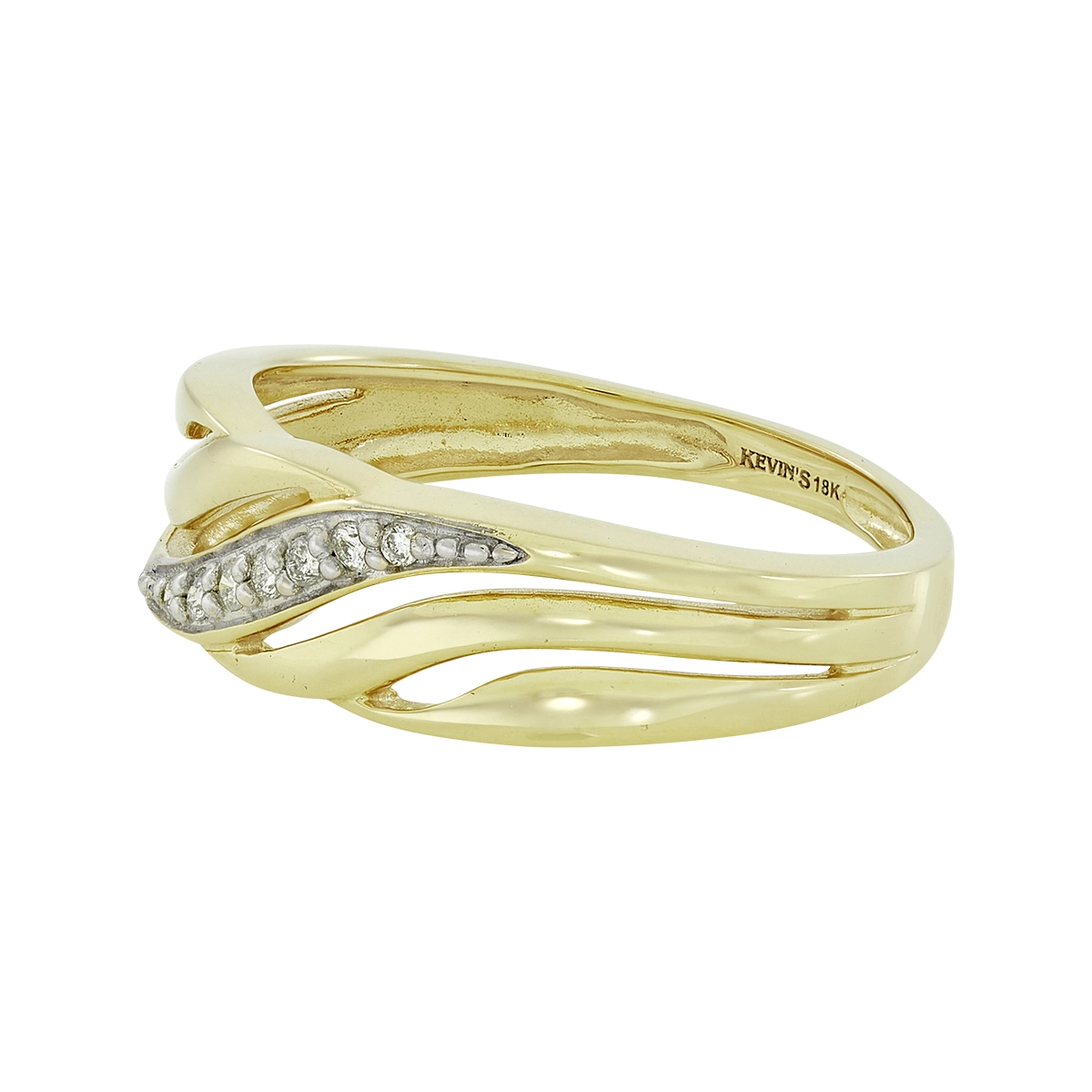 Anillo en oro amarillo de 18 Kilates, con diamantes de 0.05 Ct