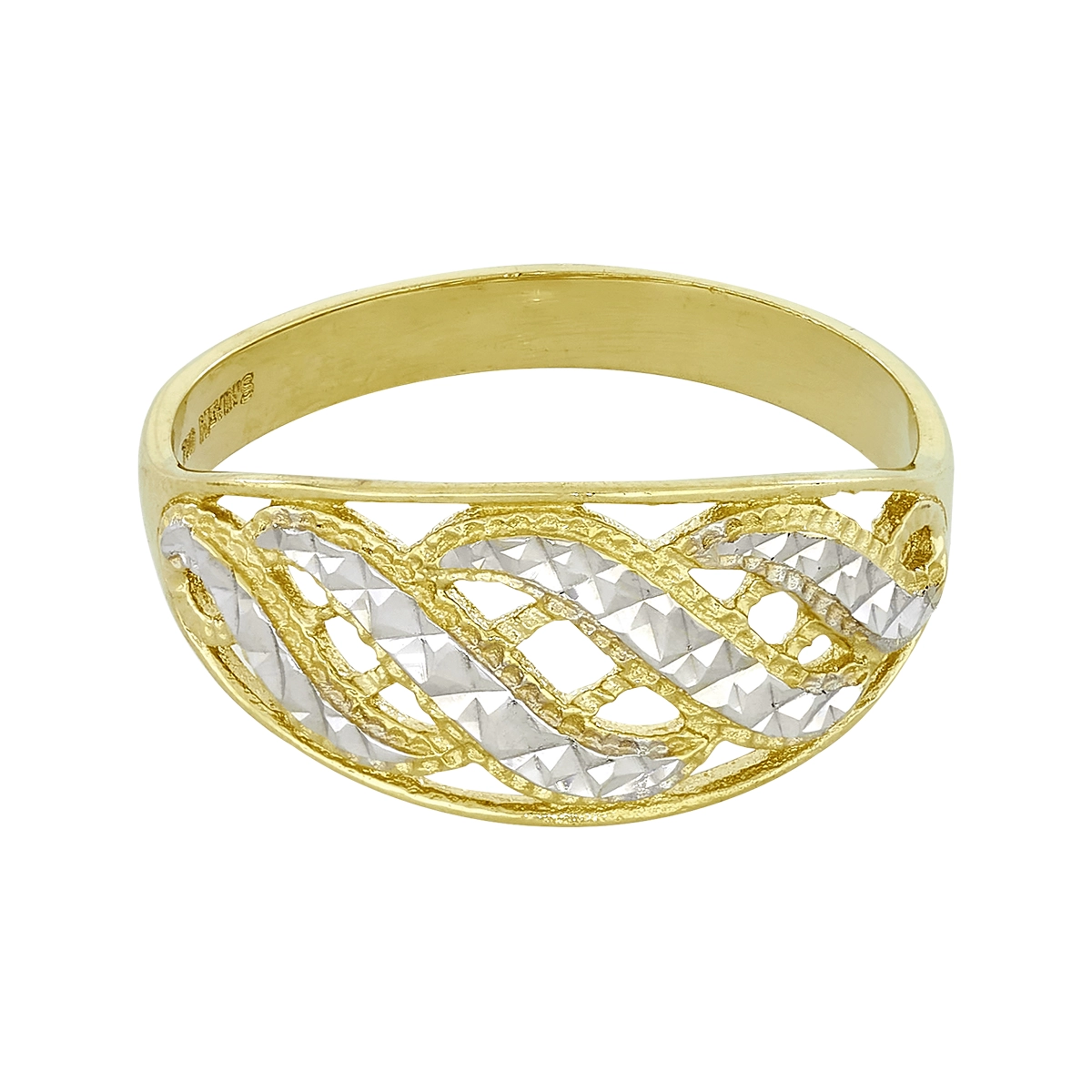 Anillo en oro amarillo de 18 Kilates con visos