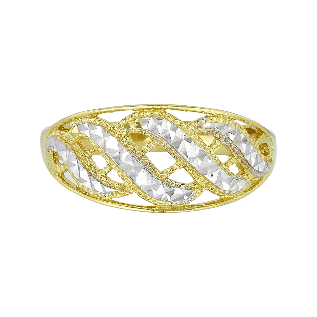 Anillo en oro amarillo de 18 Kilates con visos