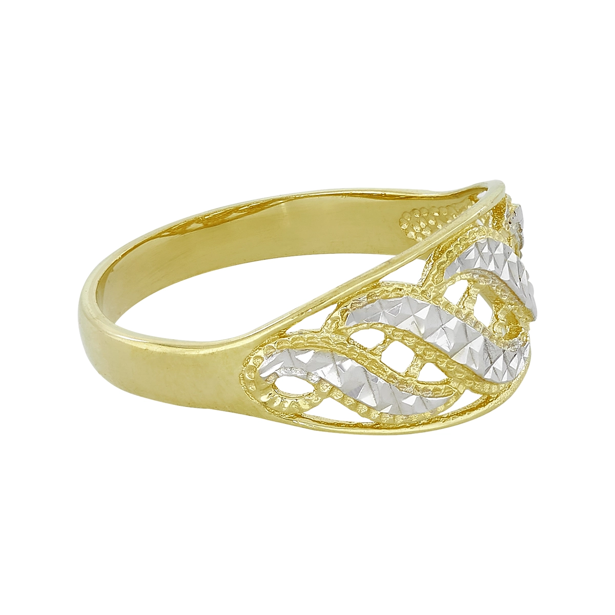 Anillo en oro amarillo de 18 Kilates con visos