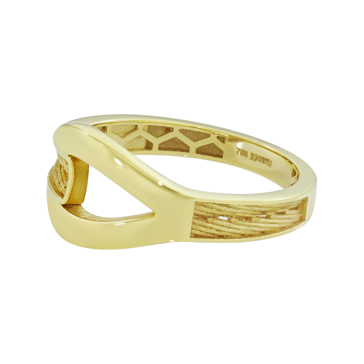 Anillo en oro amarillo de 18 Kilates satinado