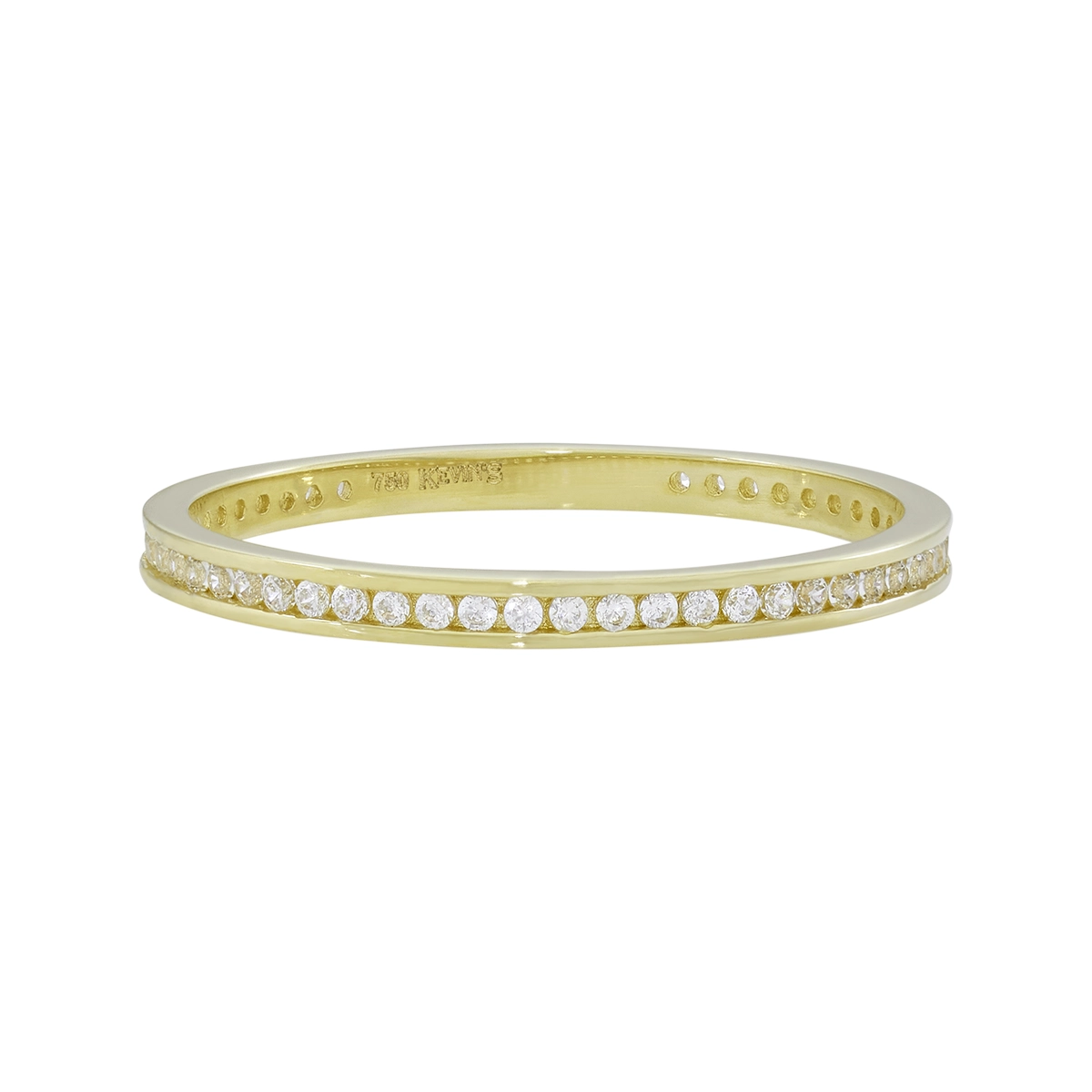 Anillo en oro amarillo de 18 Kilates, con zircones