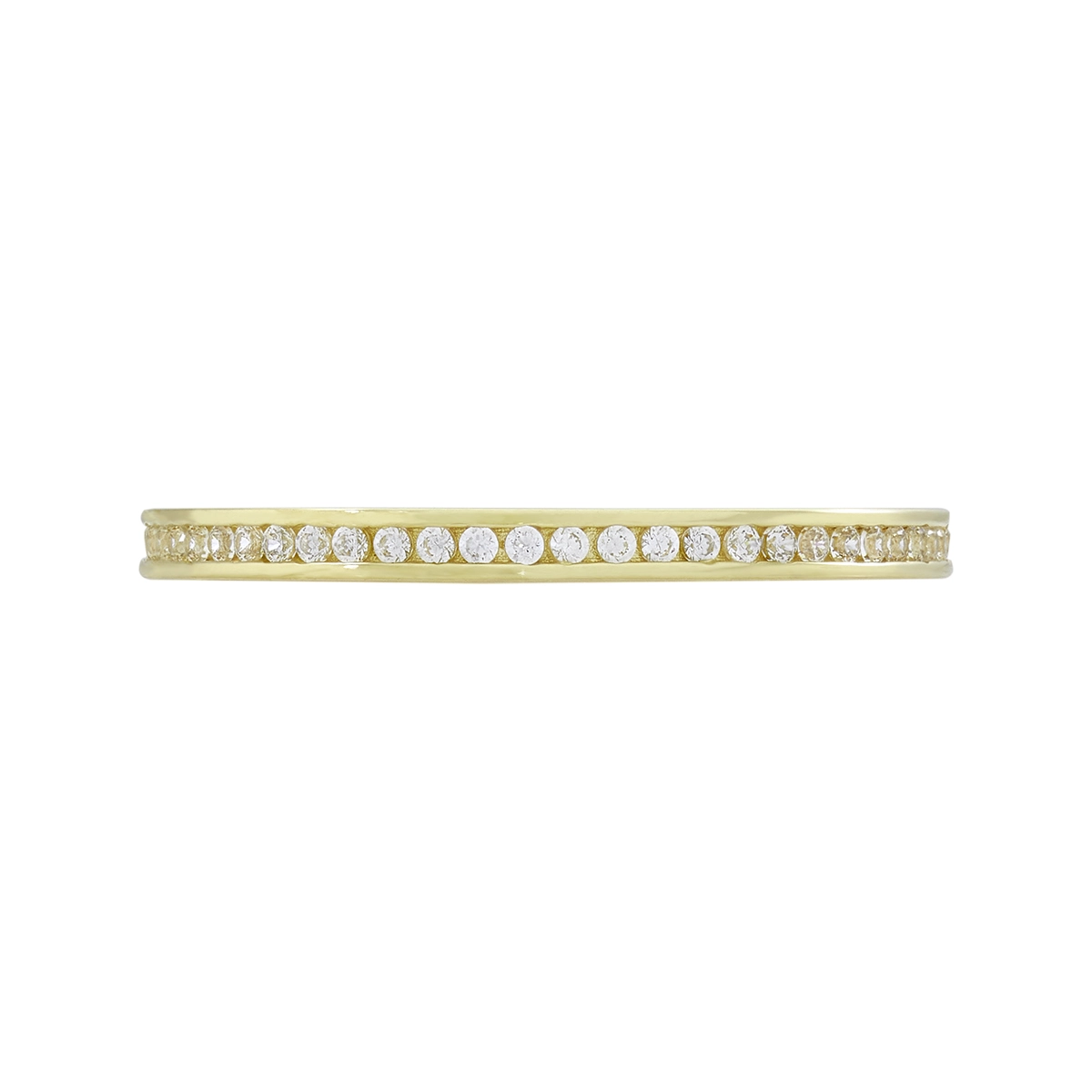 Anillo en oro amarillo de 18 Kilates, con zircones