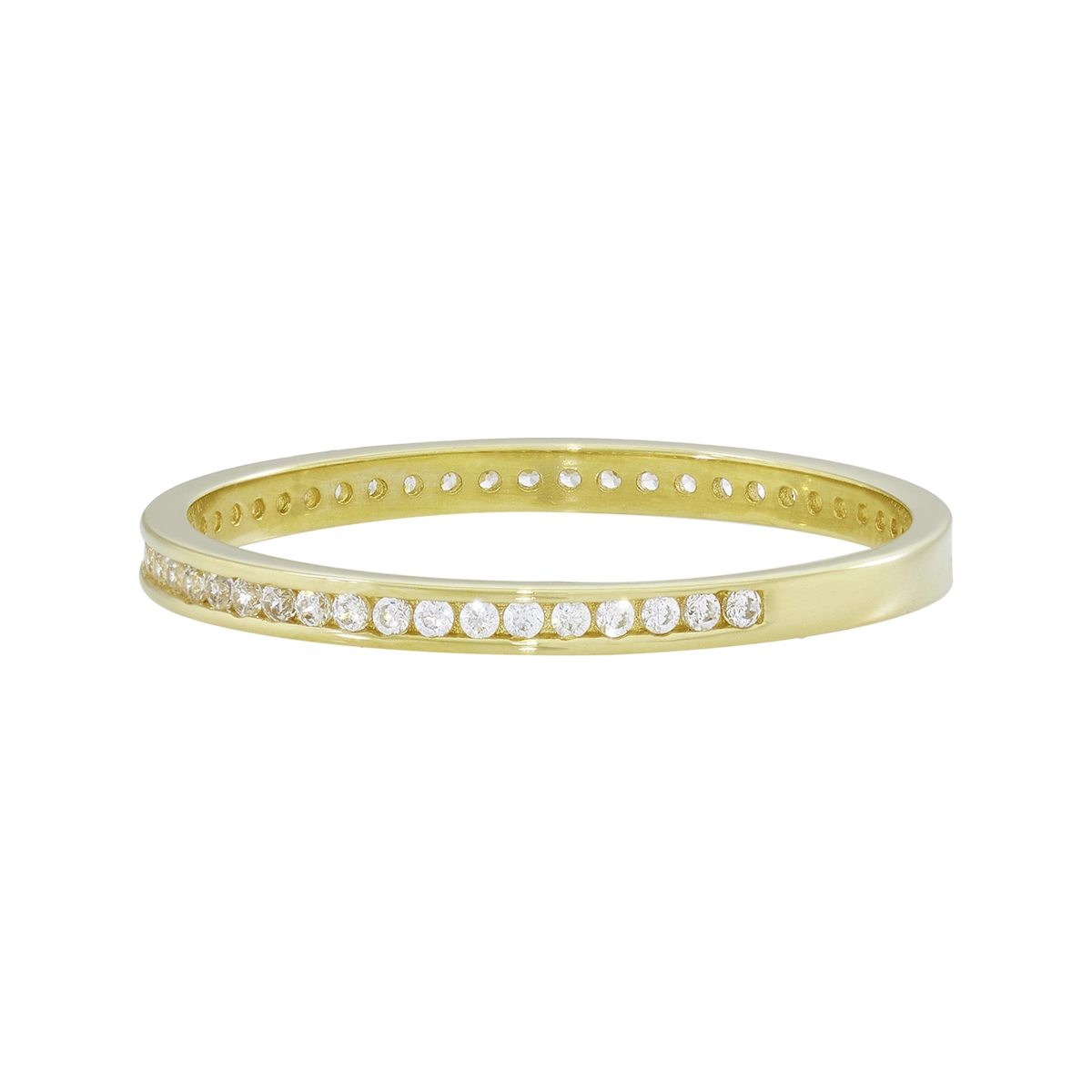 Anillo en oro amarillo de 18 Kilates, con zircones