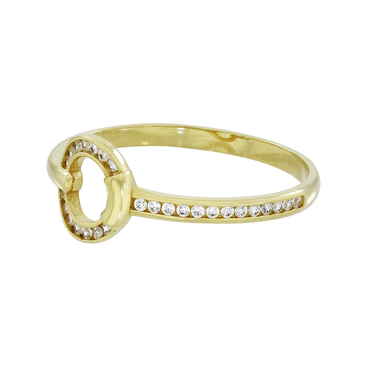 Anillo en oro amarillo de 18 Kilates, con zircones