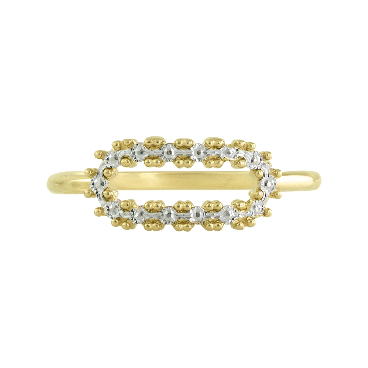 Anillo en oro amarillo de 18 Kilates con visos