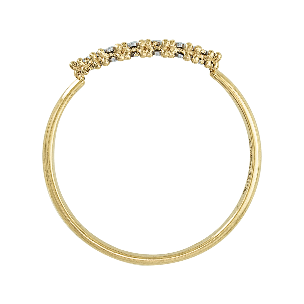 Anillo en oro amarillo de 18 Kilates con visos