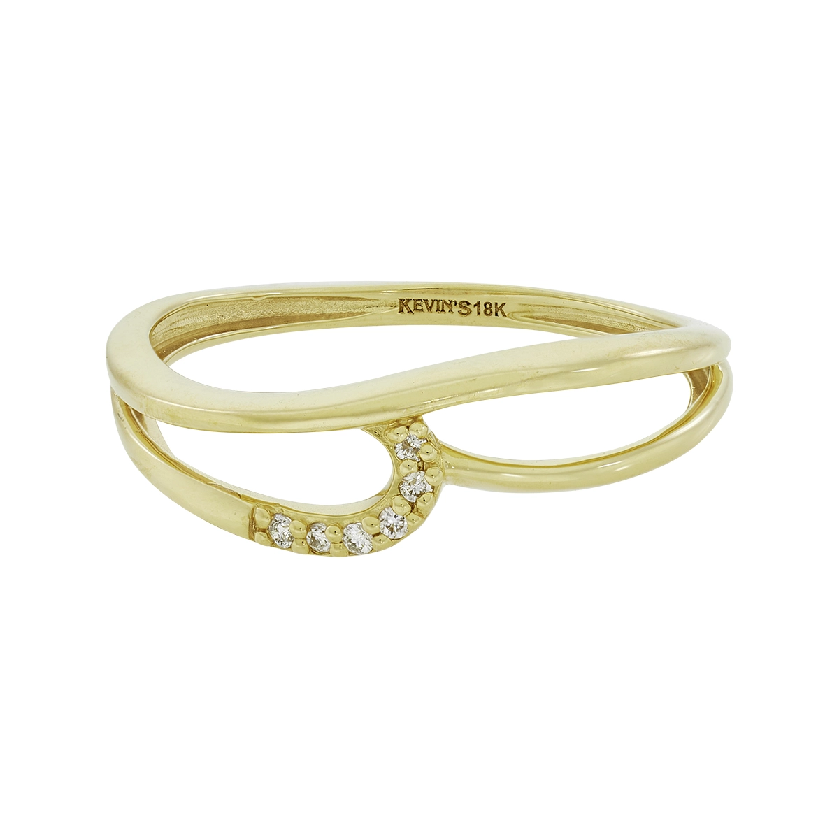 Anillo en oro amarillo de 18 Kilates, con diamantes de 0.03 Ct