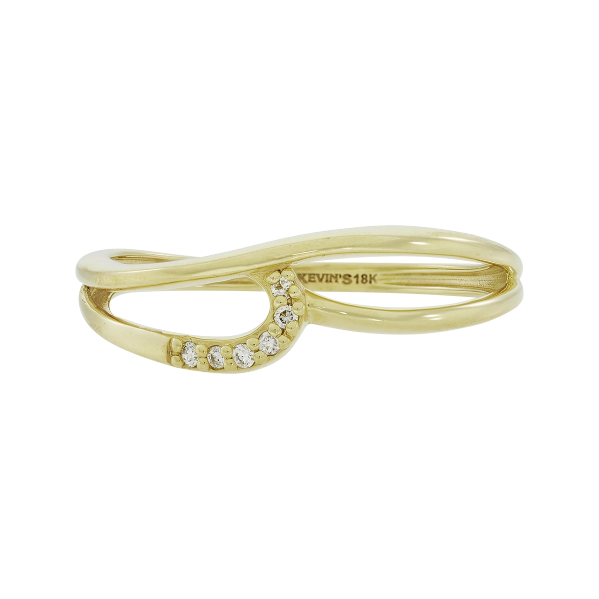 Anillo en oro amarillo de 18 Kilates, con diamantes de 0.03 Ct