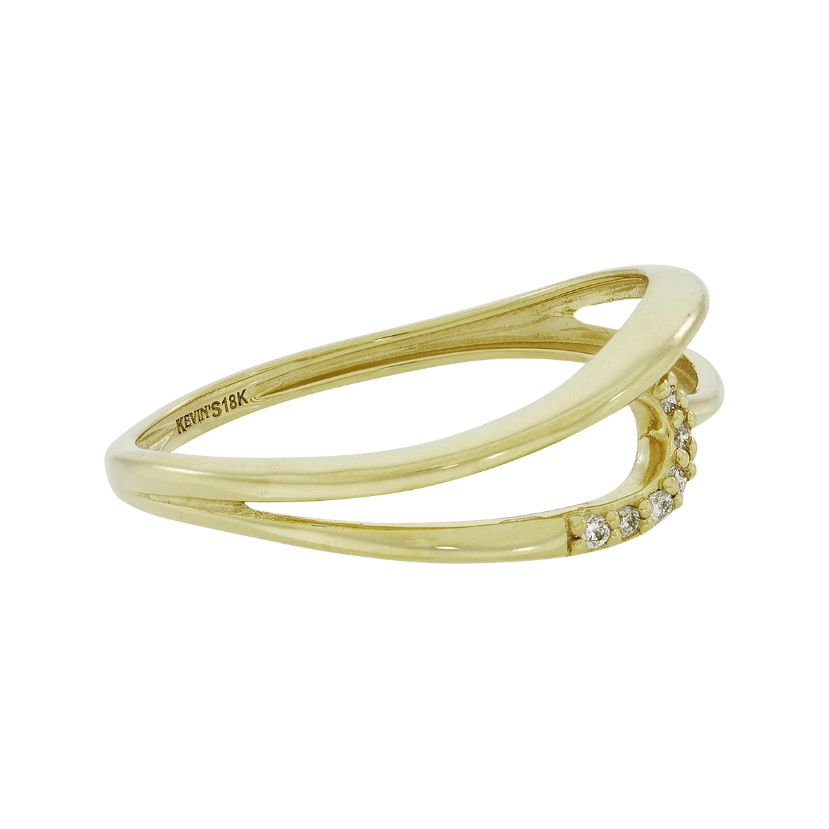 Anillo en oro amarillo de 18 Kilates, con diamantes de 0.03 Ct