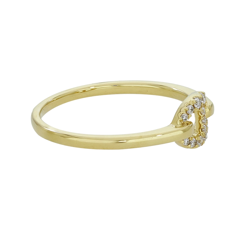 Anillo en oro amarillo de 18 Kilates, con diamantes de 0.12 Ct